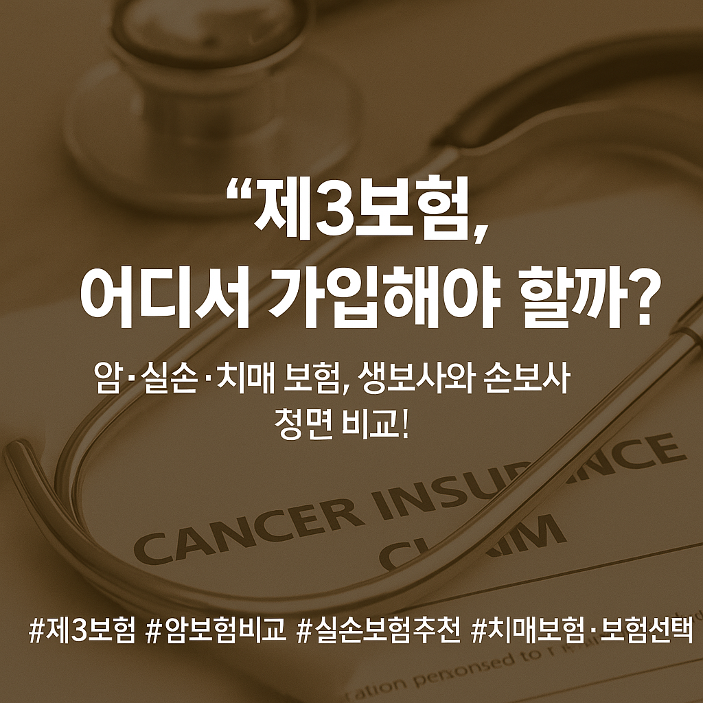 [보험 기본 – 생보와 손보 3부] 생보사 vs 손보사 제3보험 비교