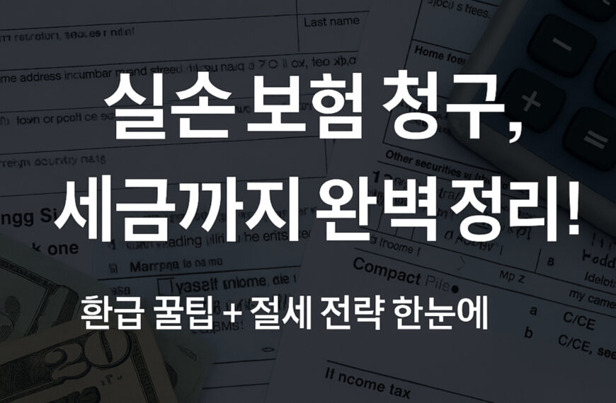 실손 보험 청구 방법 [2부]: “실손 보험금에도 세금이 붙을까? 헷갈리기 쉬운 세금 이슈 총정리”