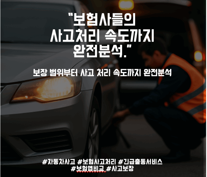 [자동차보험 비교분석 – 3부] 사고 보장 범위 및 서비스 비교