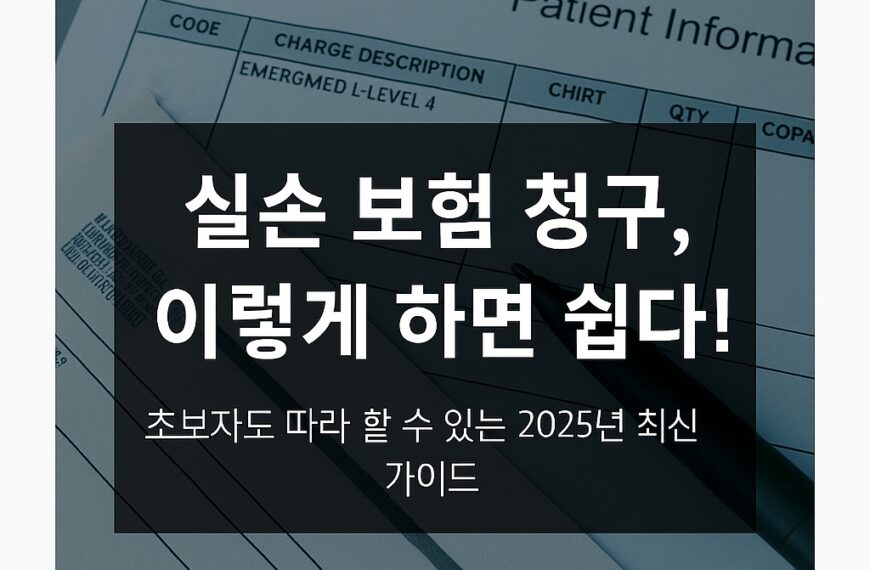 2025년 실손 보험 청구 방법[1부]…