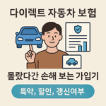 다이렉트 자동차 보험 [1부] – 몰랐다간 손해 보는 가입 기본기