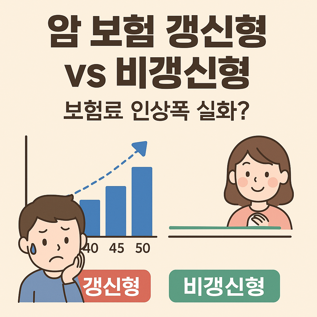 암 보험 갱신형 vs 비갱신형 [2부] – 보험료 인상폭 실화?
