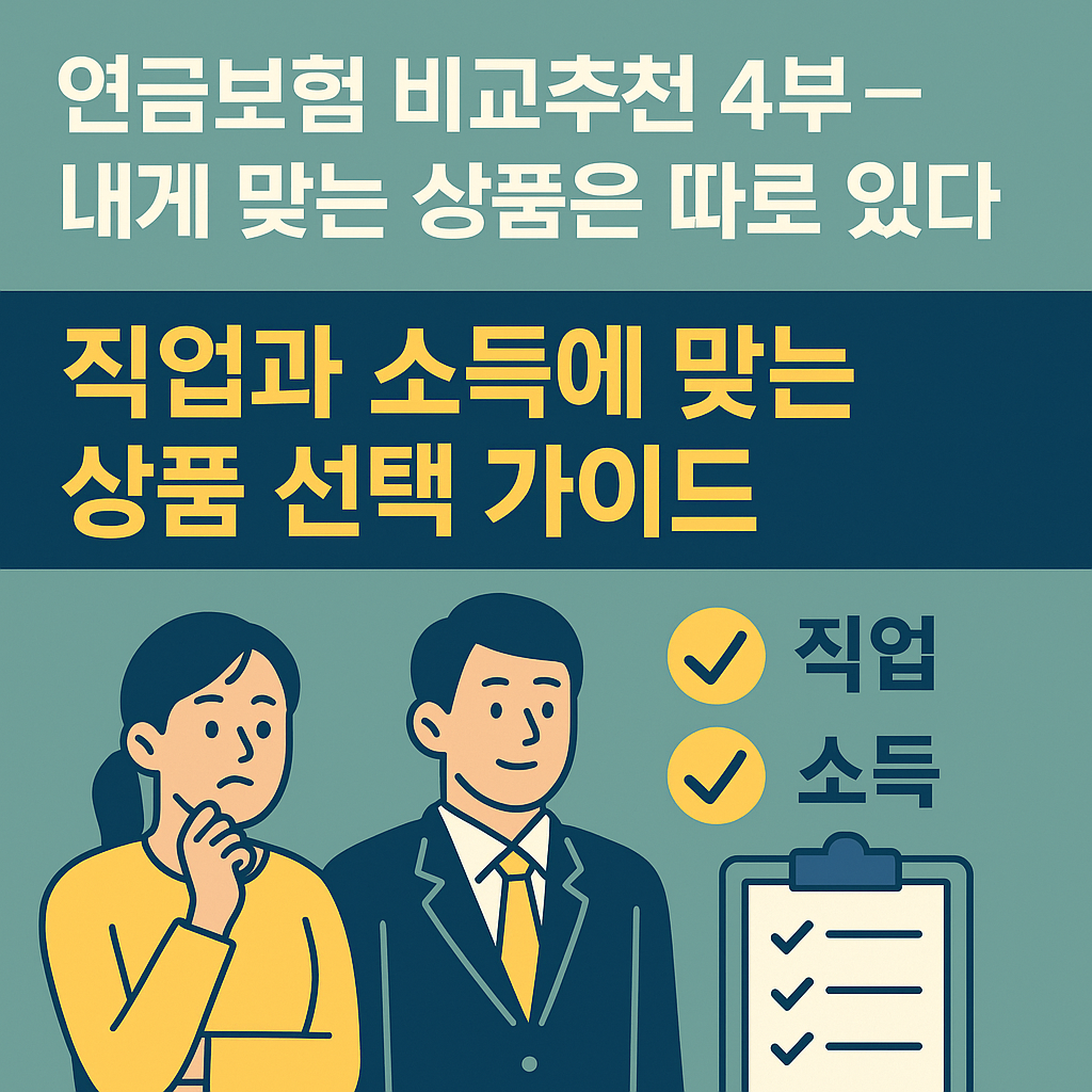 연금보험 비교추천 4부 – 내게…