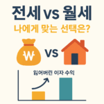월세의 현금흐름 부담과 유동성을 비교한 인포그래픽