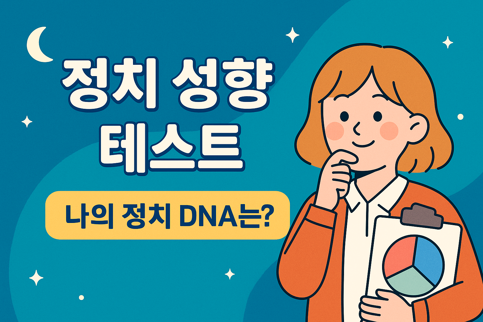 정치 성향 테스트 결과 예시 이미지 – 이상주의적 개척자 유형
